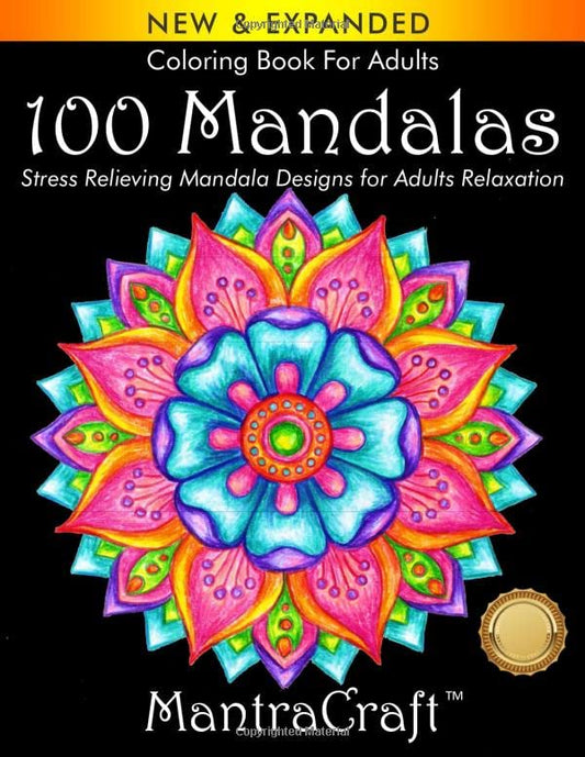 MantraCraft 100 Mandalas Coloring Book