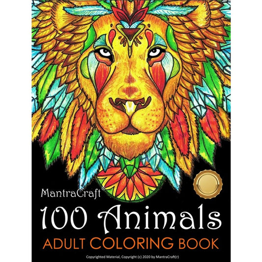 100 Animals Adult Coloring Book: Stress Relieving Designs to Color, Relax and Unwind