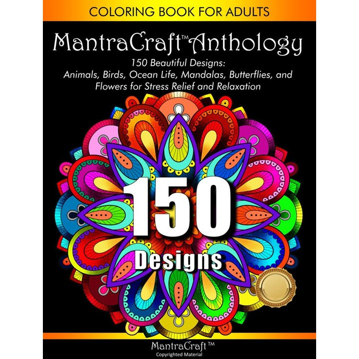 Coloring Book for Adults MantraCraft® Anthology 150 Beautiful design