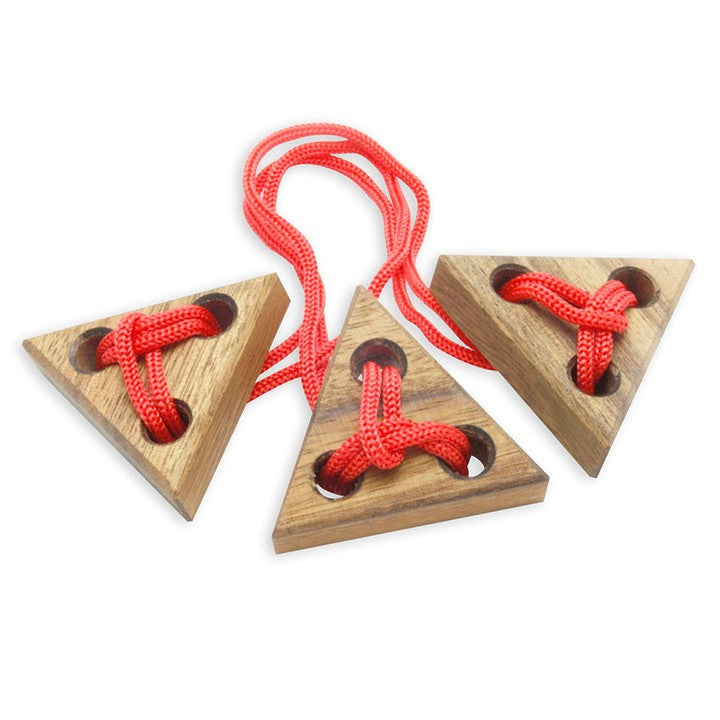 Wooden String Puzzle 3 Triangles – Craftspace