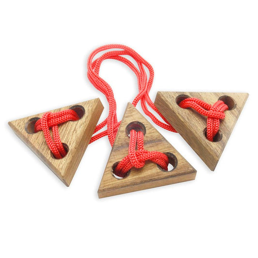 Wooden String Puzzle 3 Triangles